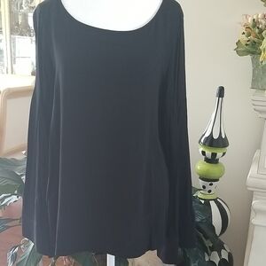 Ro & De Classic Black Long Sleeve Top